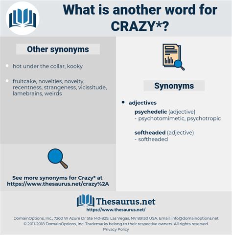 Find 42 different ways to say CRAZE, along with antonyms, related words, and example sentences at <b>Thesaurus</b>. . Crazy thesaurus